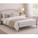 Time Living Brennington silver metal bed with curved headboard and frame