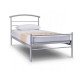 Time Living Brennington silver metal bed frame with curved headboard