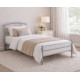 Time Living Brennington silver metal bed with curved headboard and frame