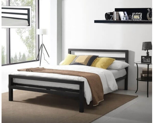 City Block Black Modern Metal Bed Frame by Time Living