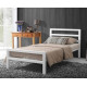 City Block White Modern Metal Bed Frame by Time Living | Metal Beds (by Bedz4u.co.uk) Time Living City Block white heavy duty metal bed frame
