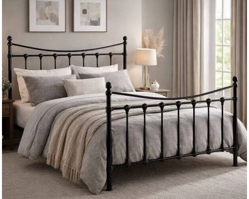 Florida Victorian Black Metal Bed Florida Victorian Black Metal Bed