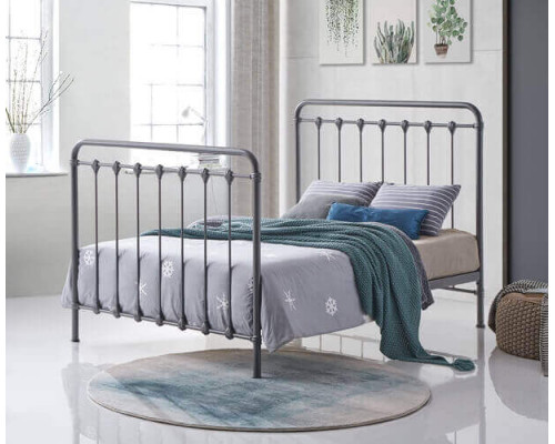 Havana Silver Speckled Metal Bed Frame 
