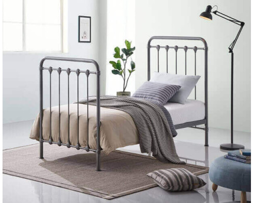 Havana Single Silver Metal Bed Frame Havana Single Silver Metal Bed Frame