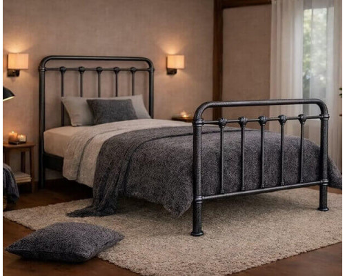 Havana Single Silver Metal Bed Frame 