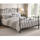 Ornate Black Victorian Metal Bed Frame – Elegant UK Design Time Living Inova black ornate Victorian metal bed frame with decorative detailing