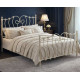 Elegant Ivory Victorian Metal Bed Frame Time Living Inova ivory ornate Victorian metal bed frame with decorative detailing