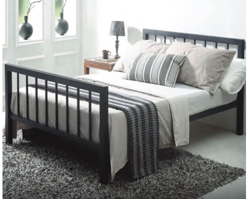 Metro Black Modern Metal Bed Frame