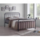 Time Living Miami black classic metal bed frame with curved headboard and footboard