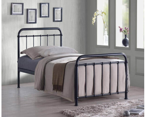Miami Black Classic Metal Bed Frame