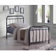 Time Living Miami black classic metal bed frame with curved headboard and footboard