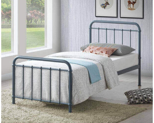 Miami Grey Classic Metal Bed Frame