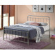 Timeless Pebble Classic Metal Bed Frame Time Living Miami pebble classic metal bed frame with curved headboard and footboard