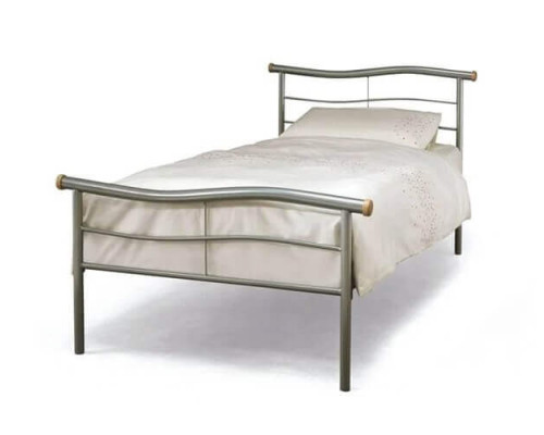 Waverley Single Silver Metal Bed Frame by Time Living