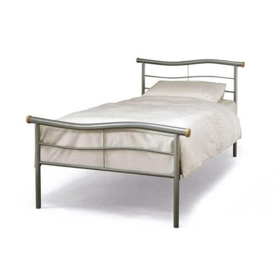 Waverley Single Silver Metal Bed Frame by Time Living | Single Beds (by Bedz4u.co.uk)