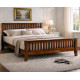 Time Living Turin honey oak shaker wooden bed frame with classic Shaker-style design