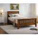 Time Living Turin honey oak shaker wooden bed frame with classic Shaker-style design