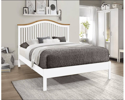 Chester White Wooden Bed Frame by Time Living  