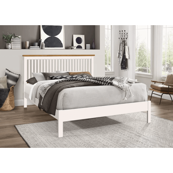 Ascot White Shaker Wooden Bed Frame by Time Living | Wooden Beds (by Bedz4u.co.uk)