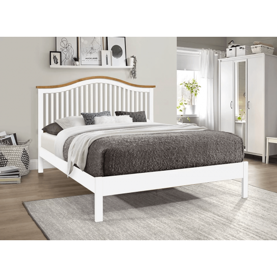 Chester White Wooden Bed Frame by Time Living | Wooden Beds (by Bedz4u.co.uk)