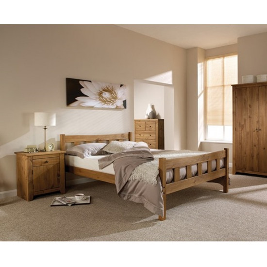 Havana Shaker Style Waxed Pine Bed | Wooden Beds (by Bedz4u.co.uk)