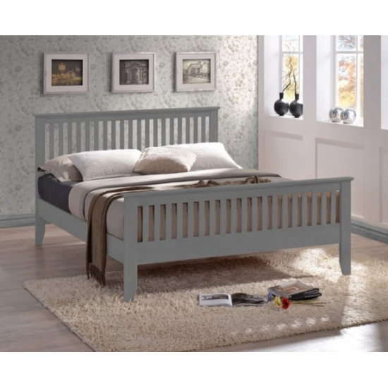 Turin Grey Shaker Wooden Bed Frame by Time Living | Wooden Beds (by Bedz4u.co.uk)